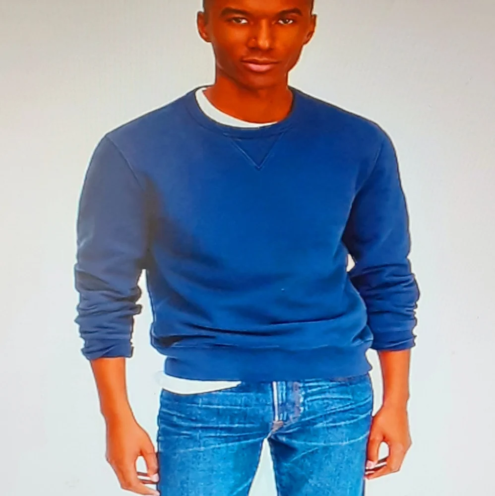 J. Crew Vintage Fleece Navy Pullover Sweater Large